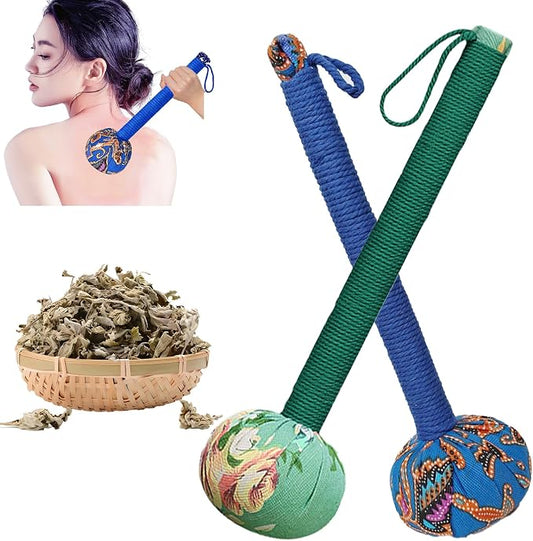 Body Massage Hammer, Manual Back Massager Tool for Body Relief | This Mugwort Massage Hammer Eases Back, Neck & Shoulder Muscle Tension, Perfect for Daily Relaxation at Home and Office