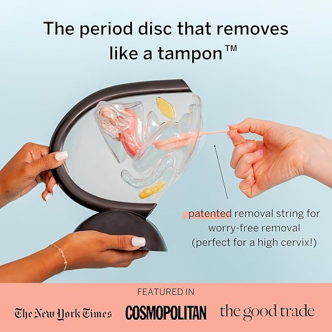 Pixie Menstrual Disc for Feminine Care - Ranked 1 for Best Tampon Alternative Period Disc - 100% Medical-Grade Silicone - Removes Like a Tampon - Wear 12 Hours - Capacity of 7 Tampons (Large)