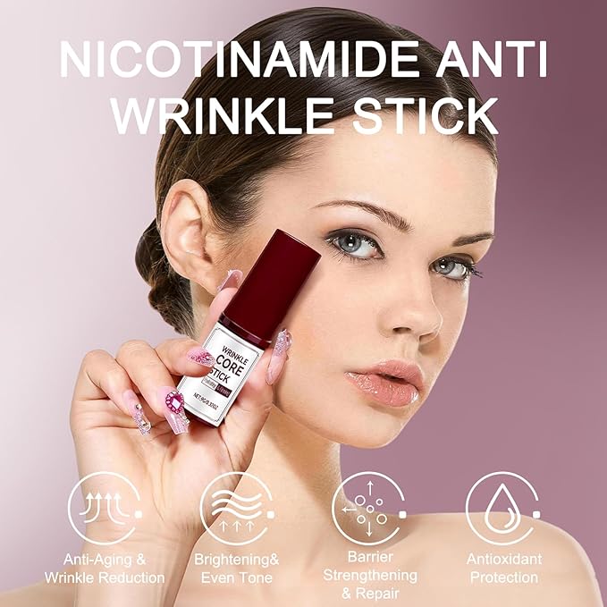 Retinol Eye Balm Stick – Anti-Aging Wrinkle Core Stick for Eyes, Face & Neck, Reduces Wrinkles & Dark Circles, Hydrating & Firming Under Eye Cream with Niacinamide, Travel-Friendly 0.32 oz
