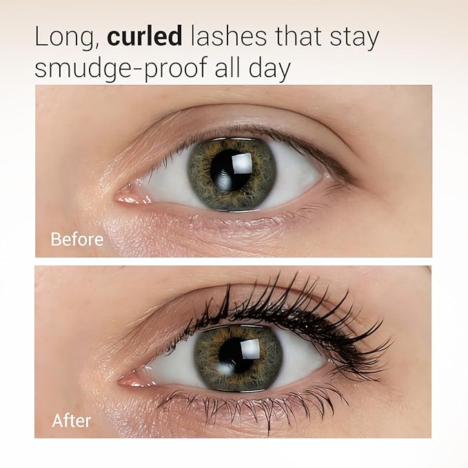HEIMISH Dailism Smudge Stop Mascara 0.32oz/9g - Curling & Lengthening, Long-lasting, Waterproof, Smudge-proof, Non-Clumping, Washable Cleansing Korean Mascara - Black Curling