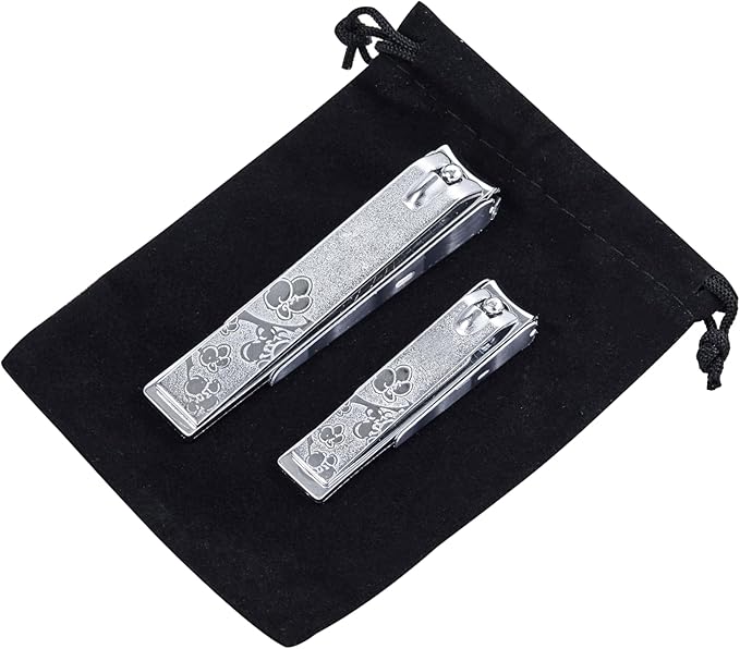 Korean High Class Nail Clippers Set, Fingernail Clipper and Toenail Clipper Cutters, Sharp Stainless Steel