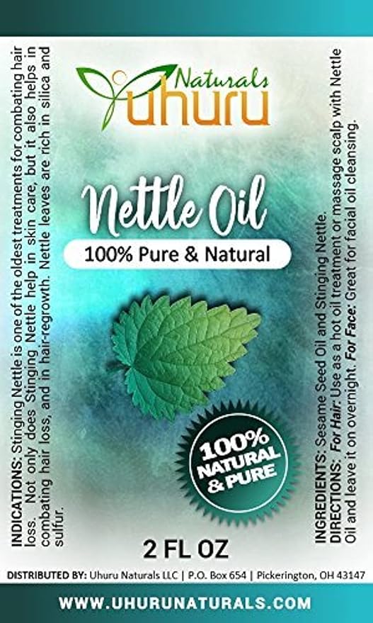 Uhuru Naturals Original Nettle Hair Growth Oil (2oz) – African Remedy for Thinning Hair, Breakage & Dry Scalp | Natural Regrowth Treatment for Men & Women | All Hair Types