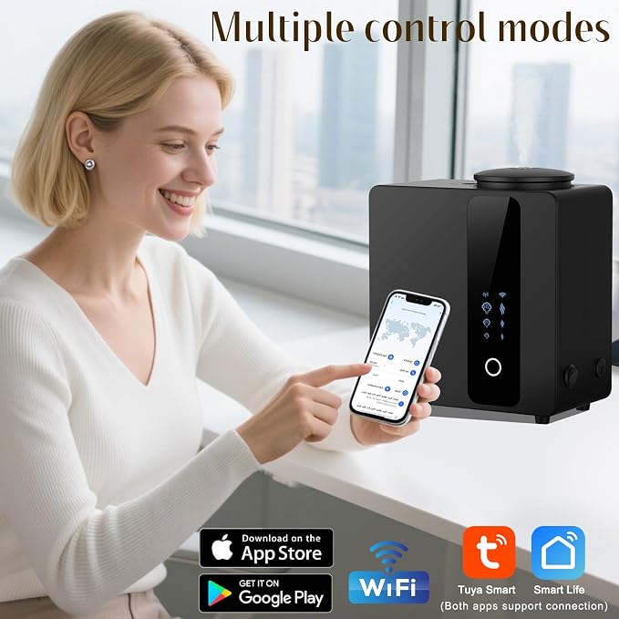 2026 Upgraded HVAC Scent Diffuser Machine Cover 4500 Sq.Ft with Wi-Fi Control for Large Room, Scent Air Machine for Home, Waterless Cold Air Aromatherapy Essential Oil Diffuser for Hotel,Office-Black