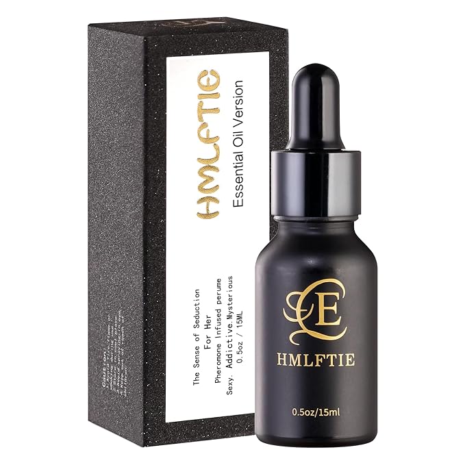 Women's Natural Pheromone Perfume Oil, Sweet Rose & Jasmine Fragrance, Long-Lasting Alcohol-Free, 0.5 fl oz Travel Size, Vegan & Cruelty-Free