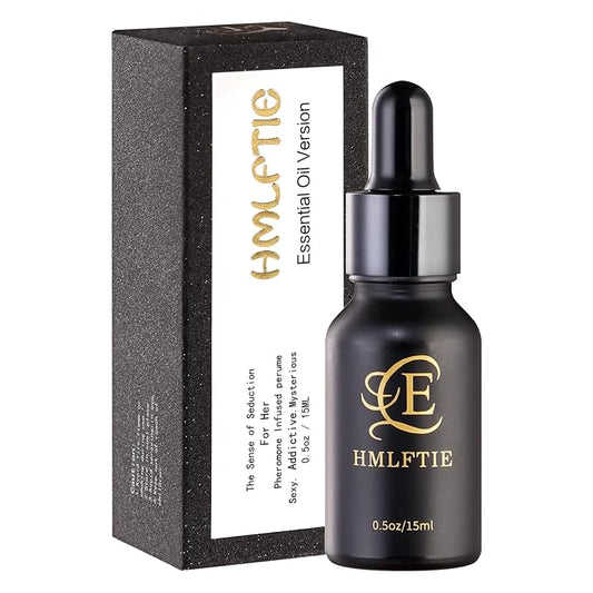 Women's Natural Pheromone Perfume Oil, Sweet Rose & Jasmine Fragrance, Long-Lasting Alcohol-Free, 0.5 fl oz Travel Size, Vegan & Cruelty-Free
