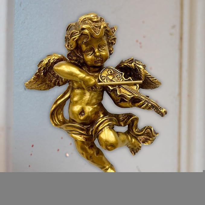 Angel Wall Sculpture Hanging Ornament Decorative Gift Resin Crafts Angel Statue Figurine for Living Room Bedroom Housewarming, Single Angel