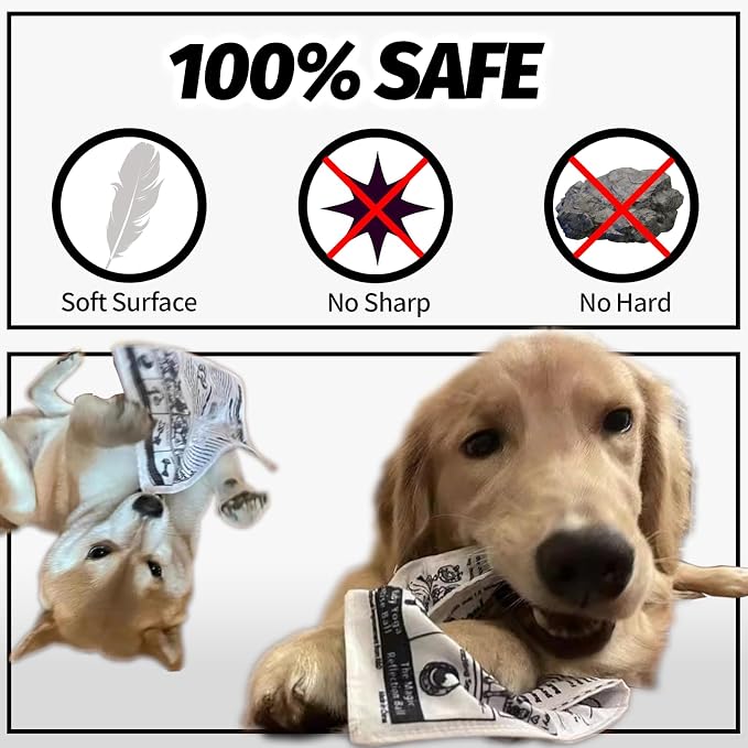 Interactive Dog Toys for Boredom - Newspaper Squeaker Toys - 4PCS Newspaper Dog Toy for Puppy Small Medium Furry Friends