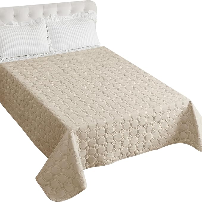 ZNSAYOTX Ultimate Cozy Blankets (82"x102") 100% Waterproof Bed Mat Blanket for Dog Pets, Couch Sofa Protector with Non-Slip Back Washable Durable, Pee Scratch Proof Easy to Clean (Khaki)