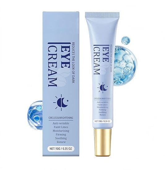 Caffeine Under Eye Cream, 5 in 1 Retinol Eye Cream Niacinamide Hyaluronic Acid & Peptides Anti Aging Eye Treatment for Dark Circles, Puffiness, Bags and Wrinkles