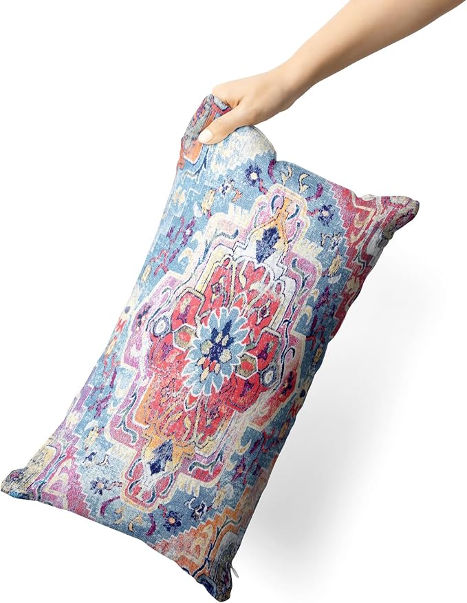 Snycler Antique Boho Hereke Rug Print Boho Throw Pillow Cover 12x20 Inch Set of 2 Double Sided Decorative Soft Throw Pillow Case Cushion Case for Home Decor Living Room Bed Couch Car