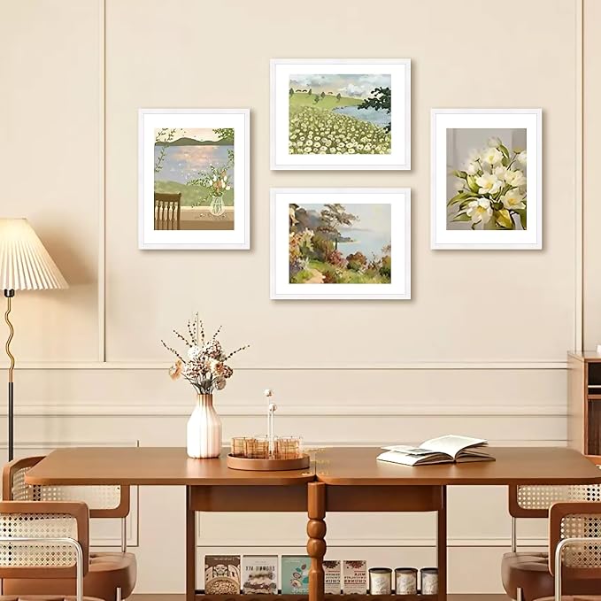 11x14 Picture Frame Set of 2, Photo Frame with HD Plexiglass, Display Pictures 8x10 with Mat or 11x14 Without Mat, White Picture Frames Collage Wall Decor, Gallery Wall Frame