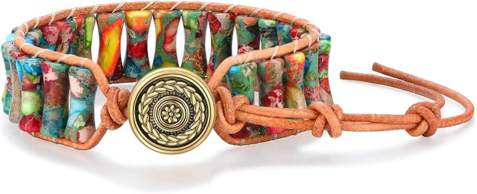 Inspirational Gifts Healing Bracelets for Women，Get Well Soon Encouragement Gifts for Women Friends Sister Mom，Handmade Natural Stone Healing boho Friendship Jewelry for women