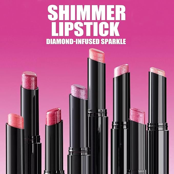 Dark Purple Lipstick For Women Matte Nude Glitter Highly Pigmented Moisturizing Lip stick Hypoallergenic Waterproof Long Lasting Lipsticks Quick Makeup Lightweight Portable # 06