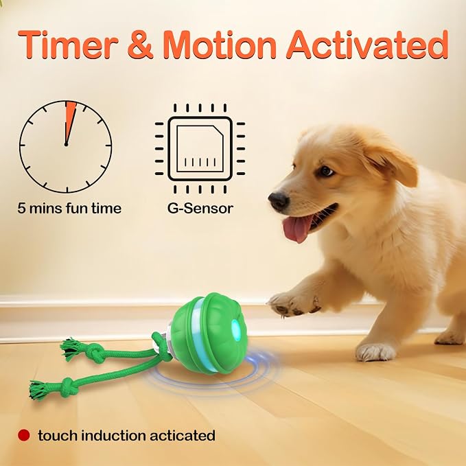 Interactive Dog Toys Rolling Ball for Puppy,Peppy Pet Ball for Dogs,