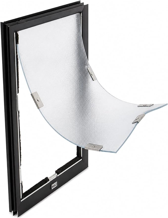 Screen Cat & Dog Doors | Single Flap | 1/2" Frame Screen Doors ONLY | Skilled Install Required | Heavy Frame of Extruded Aluminum | Steel Reinforced Corners | Fresh Air in, Bugs Out! | Hale Pet Door