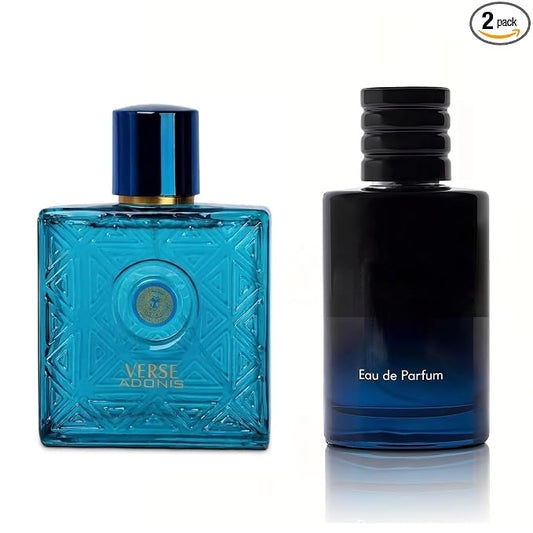 AFLUXE Verse Adonis & SE Combo Men Cologne 3.4 Fl. Oz Men's Perfume Refreshing Combination of Woody Floral & Fruity Scents Eau De Parfum for Men Lasts All Day Best Gift