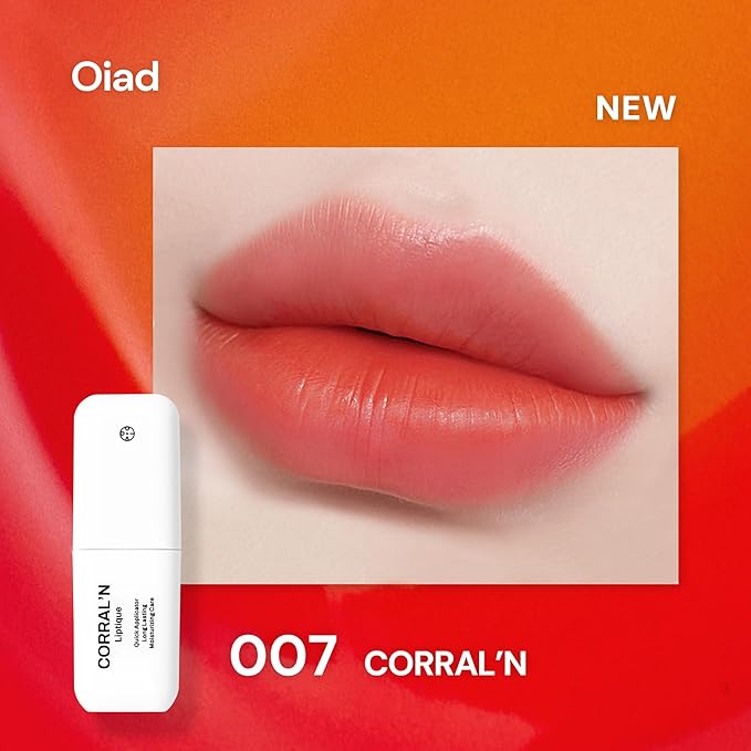 Liptique Korean Lip Stain Peel Off - 24 Hour Long Lasting Lip Tattoo, Waterproof & Transfer Proof, Nourishing & Hydrating Lip Tint for Women, Instant Plumping Lip Tints Peel Off (007 CORRAL'N)