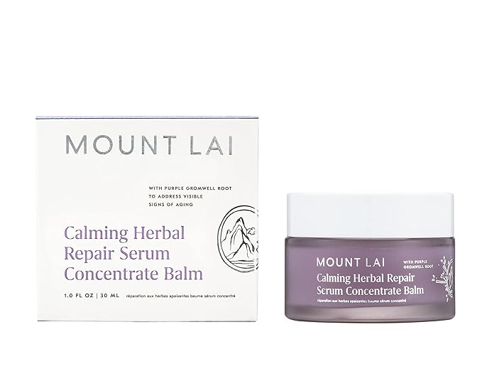 Mount Lai Calming Herbal Repair Serum Concentrate Balm, Calming Herbal Repair Balm for Gua Sha, Support Cellular Repair, Soothes & Rejuvenates Skin, 1 oz, Ideal for Daily Skin Care & Relaxation