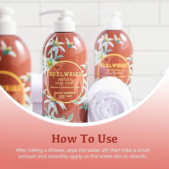 Jigott - Edelweiss Perfume Body Wash 25.3 FL OZ/ 750ml, Hydrating Gentle Korean Body Cleanser