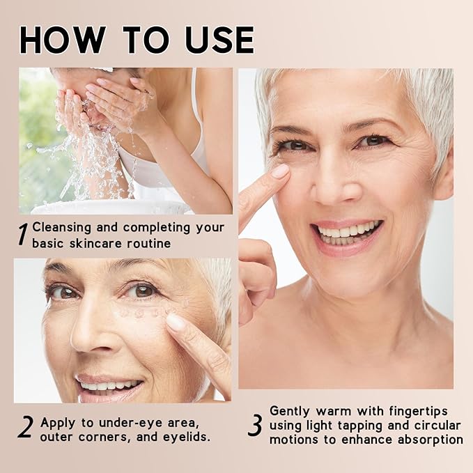 Instant Eye Tightener Cream, Eye Firm Cream for Under Eye Bags and Winkles, Instant Face Lift Cream for Anti Aging Dark Circles, Puffiness and Fine Lines 30ml (1 Fl Oz)