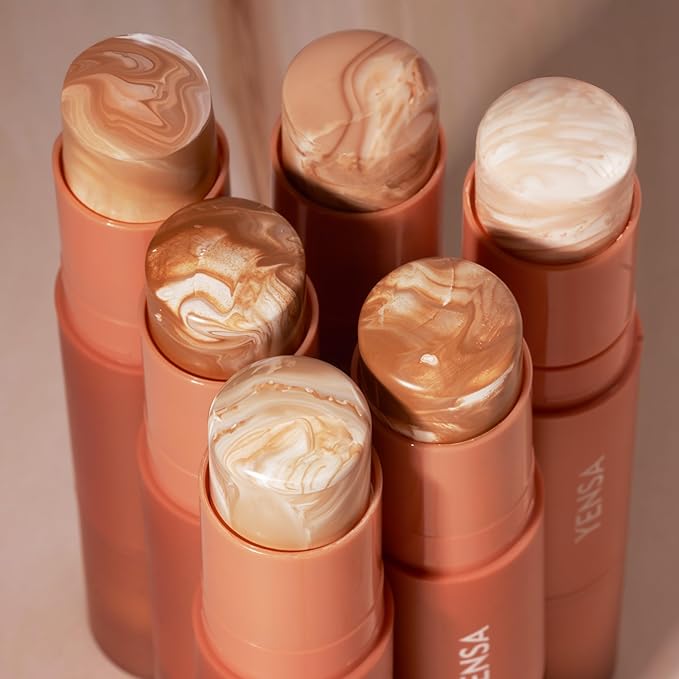 YENSA Super Serum Silk Tinted Foundation Stick - Full Coverage Skin Tint Stick Foundation - Enriched with Vitamin C, Bakuchiol & Ferulic Acid to Brighten & Even Skin Tone - Medium 1 (0.35 oz)