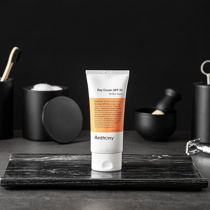 Anthony Day Cream SPF 30 Men’s Face Moisturizer with Sunscreen 3 Fl Oz 25 SPF Lip Balm with Sunscreen for Lips