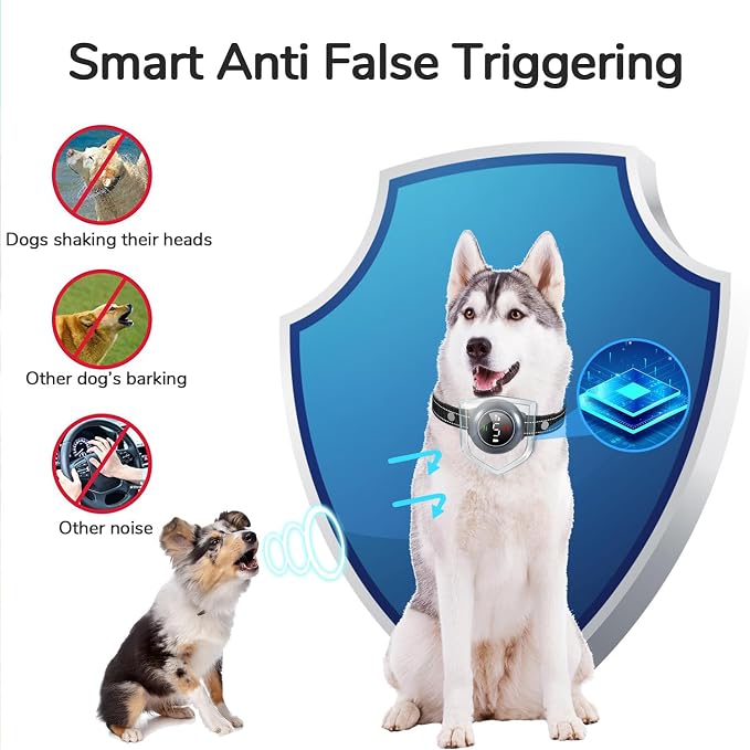 SmartPet Dog Training Collar with Remote - 4500FT Range, 3 Modes Beep Vibration Shock, IPX7 Waterproof Rechargeable Anti Bark Collar for Small Medium Large Dogs (10-120 lbs)