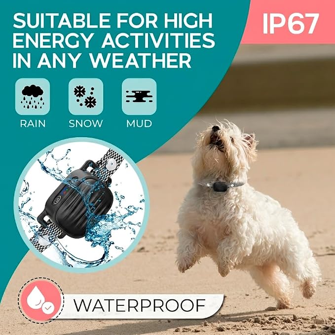 2 Pack Bark Collar for Small Dogs, No Shock Anti Bark Collar, Rechargeable Anti Barking Collar w/2 Vibration & Beep Modes, Waterproof Shockless Smart Dog Stop Barking Control Device