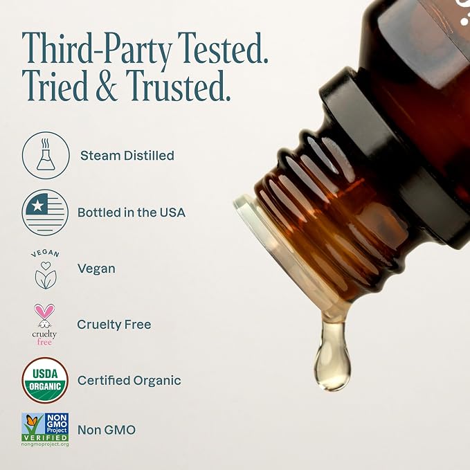 Cliganic May Chang Essential Oil, 100% Pure Natural for Aromatherapy | Non-GMO Verified
