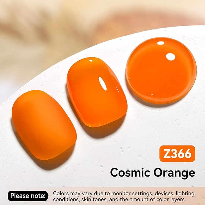 Classic Nail Polish Cosmic Orange | 10ml Opaque, Glossy Shine Finish | Fast Drying, Streak-free Formula, Rich in Castor Oil, Salon Quality Chip Resistant Nail Polish Nail Art Gift for Women