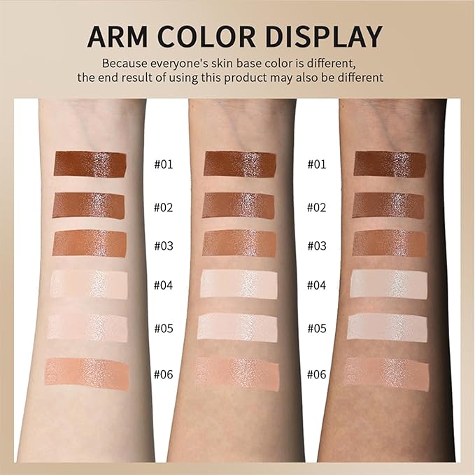 Beauty Balm Serum Boosted Skin Tint with Brush– Lightweight Essence Tinted Foundation Stick for Flawless Sheer to Full Coverage, Natural & Breathable Contour Stick for Face Makeup, All-Day Wear (#06)