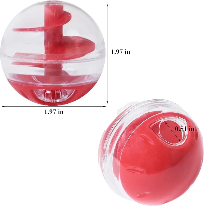 Ferret Treat Ball Interactive Toy Balls for Small Animal, Enrichment Toys Ferrets Dry Food Ball for Ferrets Guinea Pig Rat Chinchilla Hedgehog Bunny, Pet Ferret Accessories (S, Spiral)