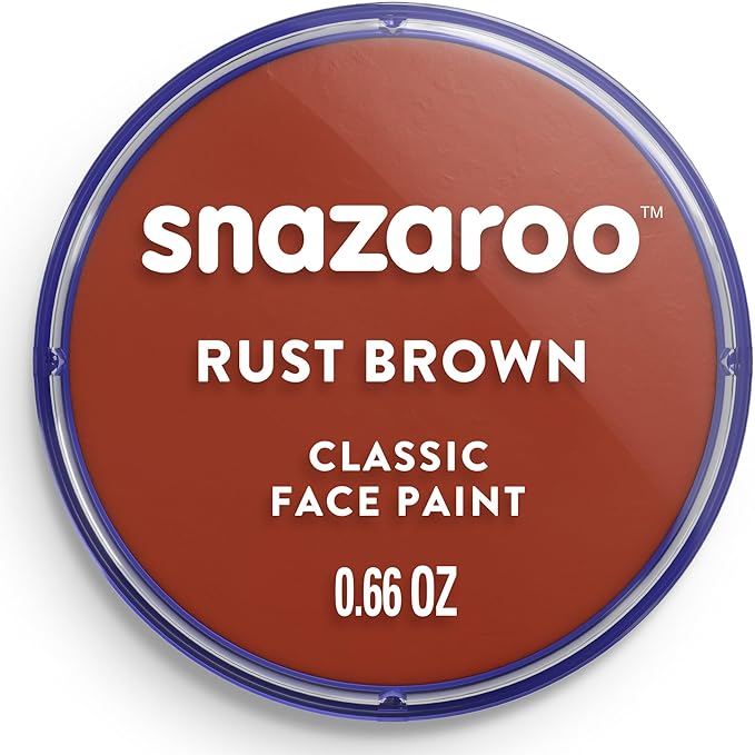 Snazaroo Classic Face and Body Paint, 18.8g (0.66-oz) Pot, Rust Brown
