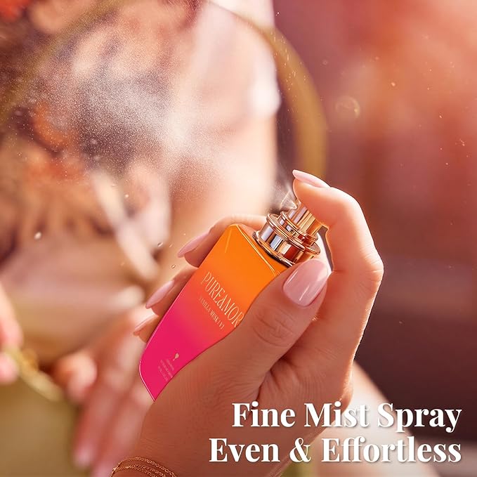 PUREAMOR Pheromone Perfume for Women, Vanilla Musk Extrait de Parfum Spray – Warm Cozy Scent with Vanilla, Soft Woods & Musk, Long Lasting Fragrance, 1.0 oz / 30 ml