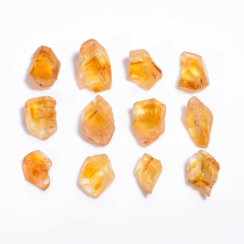 50 carats Raw Yellow Citrine Stone Lot, Rough Gemstone, Natural Crystals, Chakra Crystals, Healing Stones, Wholesale Pack, Jewelry Making Supply, Supply, (6 to 8pcs)