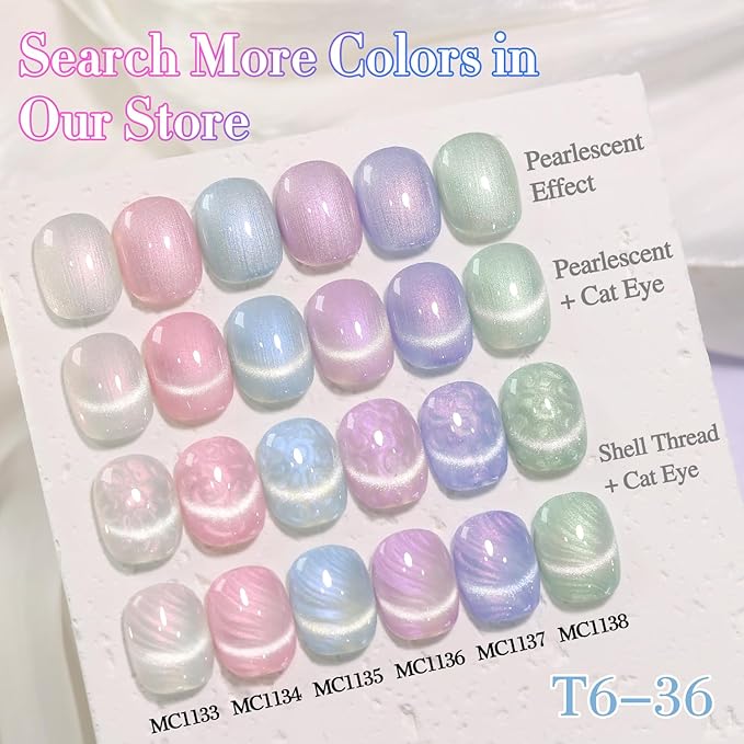 Double Rhythm 15ML Ice Glass Cat Eye Gel Polish with Magnet Holographic Glitter Shimmer Translucent Sheer Color Salon Soak Off Magnetic Nail at Home (Mermaid Blue-MC1135)