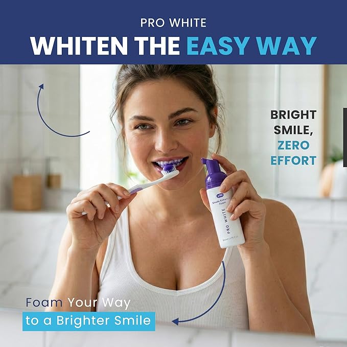 Ultimate Teeth Whitening Bundle - 3 Step Daily Teeth Whitening Kit with Enhancer Whitening Foam, Whitening Pen, & Teeth Whitening Strips for Adults - Home Care Routine for Sparkling Smile