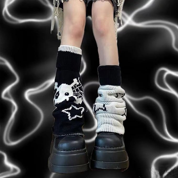 Sexybody Women's Leg Warmers Fashion Knit Warmers Long Socks Cute Y2K Kawaii Japanese Lolita Harajuku Accessories for Girls