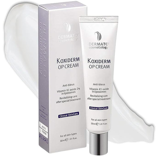 Vitamin K1 Oxiderm Cream Minimizing Appearance of Old and New Scars, Dark Eye Circles, Bruises, Varicose Veins, Redness Relieve 1.01Oz