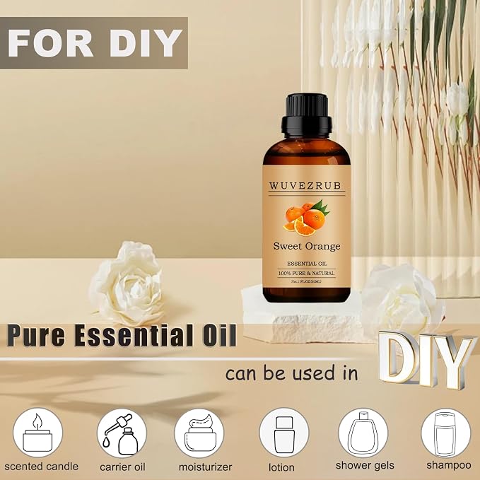 SweetOrange Essential Oils,30ML Pure and Natural Essential Oil for Aromatherapy Diffuser - SweetOrange /1 Fl Oz