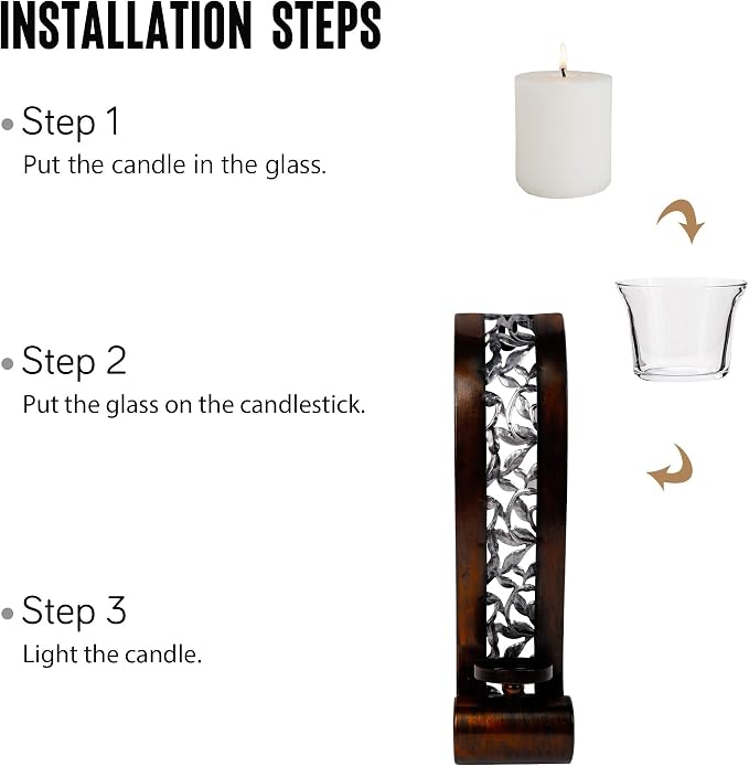 Shelving Solution Wall Sconce 14.4 x 3.5 Inch, with Tea Light Candle Holder Antique Bronze Style Metal Wall Art Decorations for Living Room, Bathroom, Dining Room and Office, Set of 2