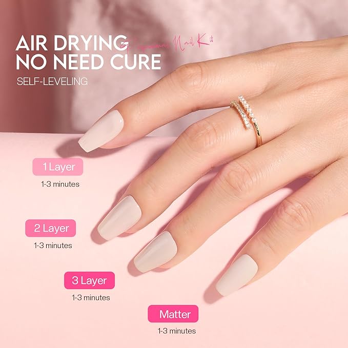 Morovan Pink Nail Polish Set: Valentines 2026 Hot Nude Pink Nail Polish Kit Air Quick Dry Regular Fingernail Polish Pack DIY for Women Girls Gift Holiday