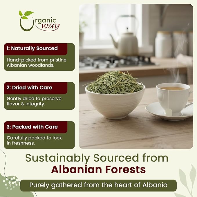 Organic Way Horsetail Herb Cut & Sifted (Equisetum arvense) - Herbal Tea | European Wild-Harvest | Kosher & USDA Certified | Vegan, Non-GMO & Gluten Free | 100% Raw from Albania (1/4LBS / 4Oz.)