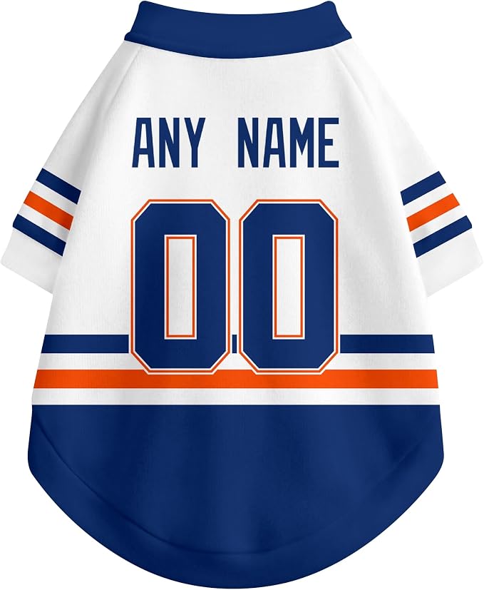 Edmonton Dog Clothes Personalized Pet T Shirt for Dogs Gift | Custom Name Number Jersey Style Pet Shirt for Dog