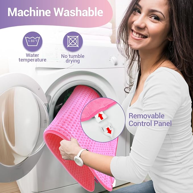 Comfytemp Extra Large Heating Pad for Back & Period, 33"x17" Electric Throw | Heated Pads for Neck/Shoulder/Leg, Birthday Day Gifts for Mom Dad Women Men, FSA Eligible HSA, Machine Washable, 2H Auto-Off