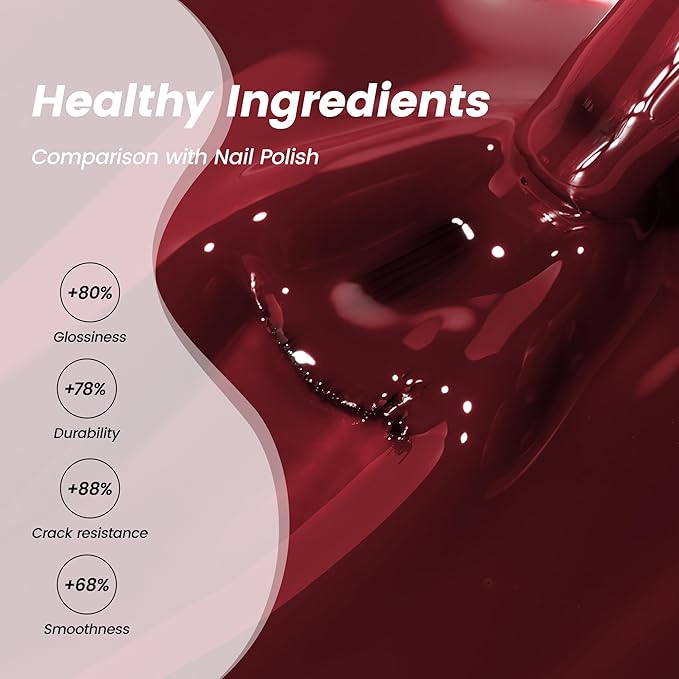 YTD Likomey Dark Cherry Red Gel Nail Polish,15ml Salon Home DIY Manicure and Pedicure Deep Burgundy Fall Winter Soak Off UV Color Varnish,CS413