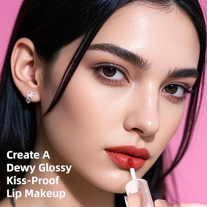bayfree Liquid Cheek & Lip Stain, Korean Lip Tint with Moisturizing & Weightless, Non-Sticky, Long-Lasting, Kiss-proof, All Long-wearing, Vegan Makeup (Tomatoes Red)