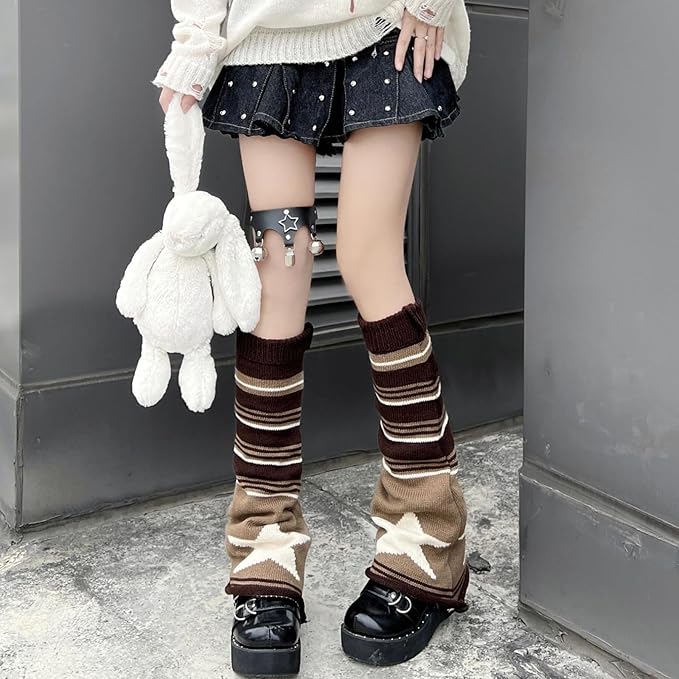 Sexybody Women's Leg Warmers Fashion Knit Warmers Long Socks Cute Y2K Kawaii Japanese Lolita Harajuku Accessories for Girls