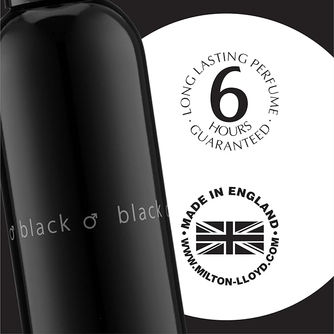 COLOUR ME Milton-Lloyd Black Homme - Eau de Parfum - Long Lasting Perfume for Men - Vanilla, Sandalwood Cologne for Men - Woody Men's Cologne - 3 oz.