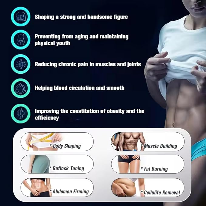 EMSNova Body Sculpting Machine Dual Handle Muscle Toning Shaping Device Home Use